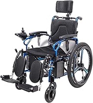 Fashionable Simplicity Electric Wheelchair Foldable Lightweight Headrest Electric Wheelchair Mobile Chair Seat Width 46 Cm Adjustable Backrest And Pedal Angle; Joystick Load Capacity 150 Kg Portable