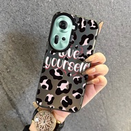 Case For OPPO Reno 11 5G 10 5G 10 Pro 5G 8T 5G Phone Clear Leopard Coffee Bean Hard Protective
