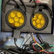 60W GR6 AES Spotlight Double Light 3.9inch Waterproof 6led Motorcycle Auxiliary Light Dimming Switch