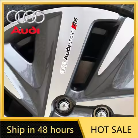 2025 Hot 4Pcs Car Logo Stickers Door Handle Body Decoratio Decals For Audi RS A1 A3 A4 A5 A6 A7 A8 Q