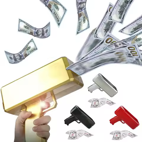 1 Set Handheld Cash Shooter for Wedding Birthday Game Movies Bachelor Props Party Supplies Celebrati