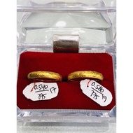 2 gram genuine gold wedding rings, 875 grade jewelry letterADA
