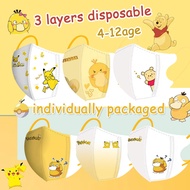 50 Pcs Kids Mask 3D Winnie Cartoon Pikachu Pok é Mon Duck MASK (Single Sealed) 3-12 Age Children Mas
