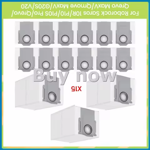 15 Pack Dust Bags for Saros 10R/P10/P10S Pro/Qrevo/Qrevo MaxV/Qmove MaxV/G20S/V20 Robot Vacuum Clean