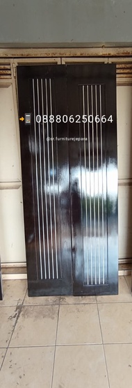 pintu kayu, pintu minimalis kayu jati, pintu kupu tarung