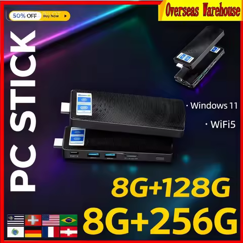 256G PC Stick PC Fanless Mini Intel Windows 11 WiFi5 J4105 8GB 128/256GB Laptop Desktop PC HDMI 4K T