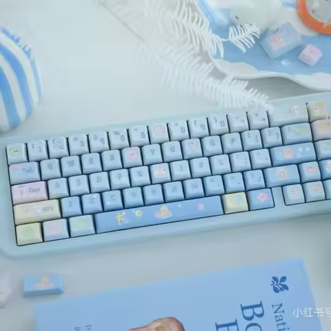 PBT Ocean Swimming Bear Keycaps MDA /KOA Profile Dye Sublimation Keycap For MX Mechanical Games Keyb