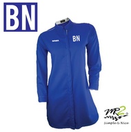 Muslimah Baju Korporat Barisan Nasional Lengan Panjang Warna Royal Blue (LOGO BN (DACING) LOGO BN (T