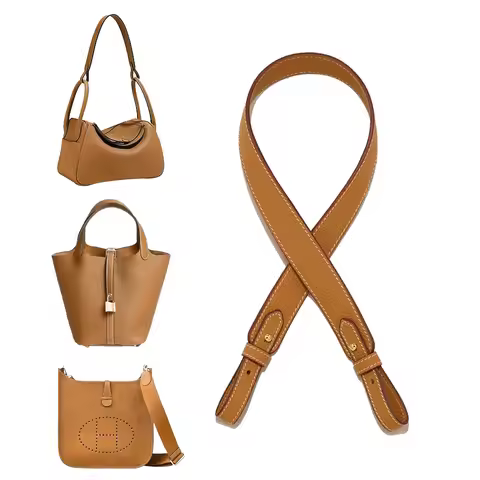 Leather Purse Strap Shoulder Strap for Hermes Picotin/Lindy/Evelyne, Adjustable Crossbody Bags Strap