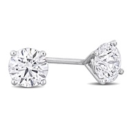 Lab-Grown Diamond Stud Earrings With Unique laser engraved Diamond ID, Set In Platinum, White Gold o