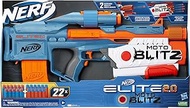 Nerf Elite 2.0 Motoblitz Blaster with Scope, Nerf Motorized 10-Dart Blasting, Airblitz 6 Darts, 22 Darts, Outdoor Toys for 8 Year Old Boys &amp; Girls