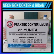 PROMO- NEON BOX DOKTER DAN BIDAN -LULASHOP58
