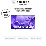 Samsung 43" Crystal UHD U8000F 4K Smart TV (2025)