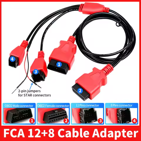 For XTOOL FCA 12+8 SGW Bypass Adapter Cable OBD2 Connector For Chrysler For Fiat Work With XTOOL Dia