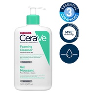 Sữa Rửa Mặt Cerave Foaming Cleanser Gel Moussant Dành Cho Da Dầu 473ml
