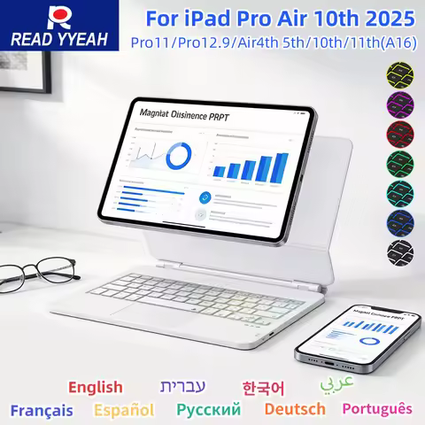 Magic Bluetooth Keyboard for iPad 11th 10th Magnetic Case for iPad a16 A3354 A3355 A3356 A2696 Smart