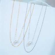 Akoya 雙層路路通 18K金 頸鏈