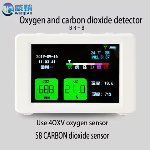 CO2 O2 detector Professional level import sensor S8 CARBON dioxide oxygen detection wifi remote form