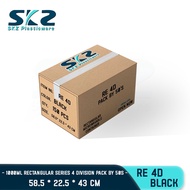 SKZ BENTO BOX RE 4 DIVISION 1BOX [RE-4D] ENVIRONMENTAL FRIENDLY FOOD STORAGE MICROWAVABLE