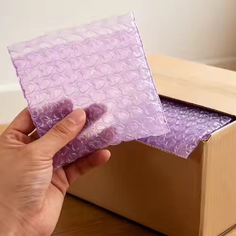 50Pcs Thickened Heart Shaped Bubble Bags Protective Padded Packaging Envelopes Shockproof Bubble Mai