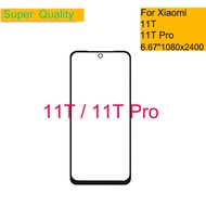 For Xiaomi Mi 11T Pro Touch Screen Panel Front Outer Glass Lens For Xiaomi 11T LCD Glass With OCA