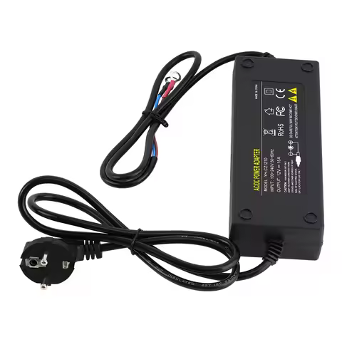 Black Power Adapter Accessories AC/DC Power Adapter 12V-15A