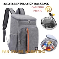 22L Large Cooler Camping Picnic Insulated Backpack Travel Bag Lunch Keep Warm Thermal Food Beg 保温包