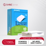 Laundry Detergent Sheets Fresh Scent Powder Eco Detergent Biodegradable 50 Sheets 100 Loads 11x14cm