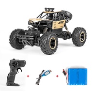 รถ RC 4X4ความเร็วสูง Mobil Remote Control Alloy Mountain รถบิ๊กฟุต2.4GHz 4WD 1/16 Scale USB ชาร์จทาง