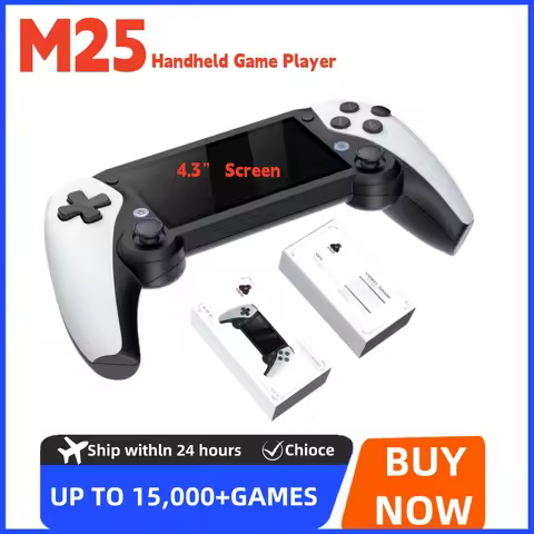 2025 M25 Handheld Game Player Portable Retro Gaming Console 4.3” Screen for PSX PSP N64 DS Play Anyt