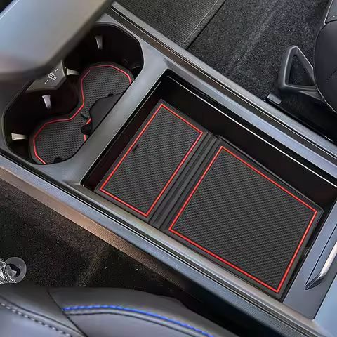 11pcs Car Rubber Anti-Slip Gate Slot Mat Non-Slip Door Groove Pad Cup Holder for MG 4 MG4 EV Interio