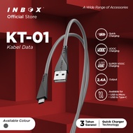 GREY Type C USB NBOX KT-001 Quick Fast Charge VOOC 18W Data Cable 2.4A 1 Meter Length Original Offic