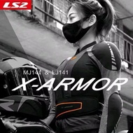 LS2 X ARMOR LADY JACKET BLACK ORANGE