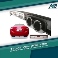 Toyota Vios Gen 3 Rear Diffuser Body Kit (Black & Silver)