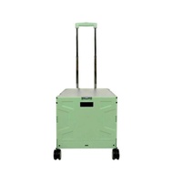 全新 45L 多功能綠色摺疊行李箱 購物車 帶四轆 伸縮拉桿