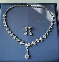 Neriza Jewelry/ชุดเครื่องประดับเพชรสังเคราะห์เกรดพรีเมี่ยมประกายเที่ยบเท่าเพชรแท้ เครื่องประดับเจ้าส