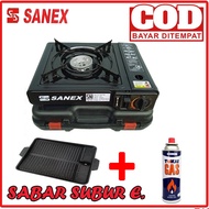 PAKET BBQ/BBQ SET KOMPOR PORTABLE SANEX/NIKO + YAKINIKU GRILL PAN+GAS KALENG 1