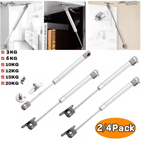 2/4 Pack Gas Spring Door Lift Support 6-20KG Cabinet Door Gas Struts Hydraulic Kitchen Cupboard Door