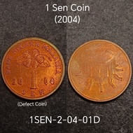 Duit Lama 1 Sen (Error Defect) Edisi ke-2 / Old Coin 1 Sen 2nd Edition 2004