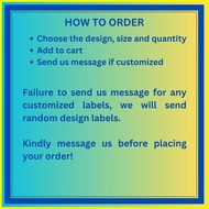 ⌺ ∏ ⌼ CHICKEN PASTIL STICKER LABELS | PEEL & STICK