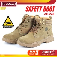 Original Safety Boot Army Tactical Outdoor Hiking Hardware Shoes Steel Midsole Kasut Boot Kerja ( AB