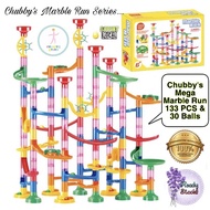 💯🤹🏻🟢🔵🟣(SG Seller) Chubby’s MEGA Marble Race Run 60 Colourful Balls Tracks Building Blocks Kid Toy 13