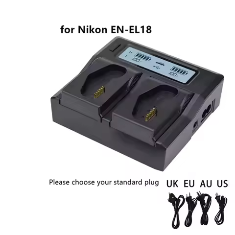 LCD Camera Fast Charger EN EL18 EN EL18A for Nikon EL18B EL18C EL18D D4 D4S D5 MB-D12 D800 D800E Cam