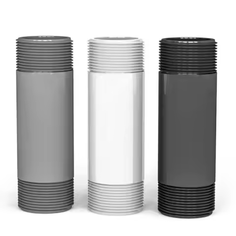L 200mm 500mm External Threaded Plastic water Pipe UPVC Tube double-ended threaded PVC pipe Plastic 