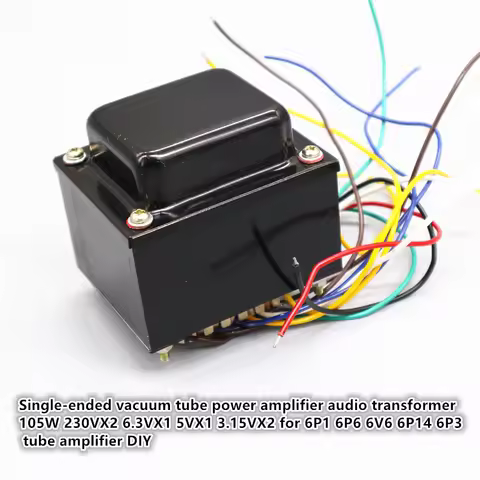 105W Out 230V X 2 6.3VX1 5VX1 3.15VX2 Single-ended vacuum tube amplifier transformer for 6P1 6P6 6V6