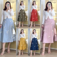 82191 (REAL PIC) Calley Ribbon Coquette Midi Skirt COQUETTE Skirt/ COQUETTE MIDI Skirt/ COQUETTE Rib