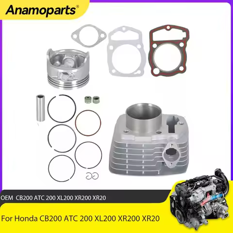63.5mm Big Bore Motorcycle 196cm³ ATV Accesories Parts Engine Cylinder 200CC Piston Kit For Honda CB