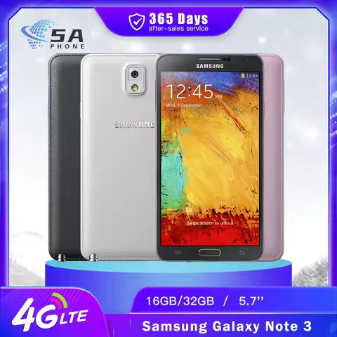 Original Samsung Galaxy Note 3 N9005 4G Mobile Phone 5.7'' 3GB RAM 16GB/32G ROM CellPhone 13MP+2MP Q