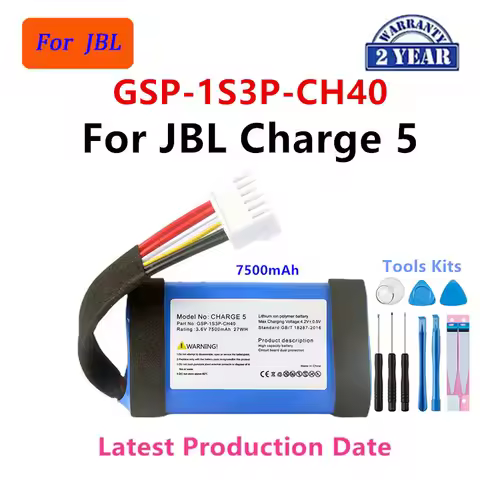 Original GSP-1S3P-CH40 New Replacement 7500mAh For JBL Charge 5 /Charge5 Speaker Replacement Battery