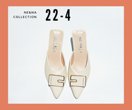 รองเท้าเเฟชั่นผู้หญิงเเบบคัชชูส้นเข็มเปิดส้นเท้า No. 22-4 NE&amp;NA Collection Shoes